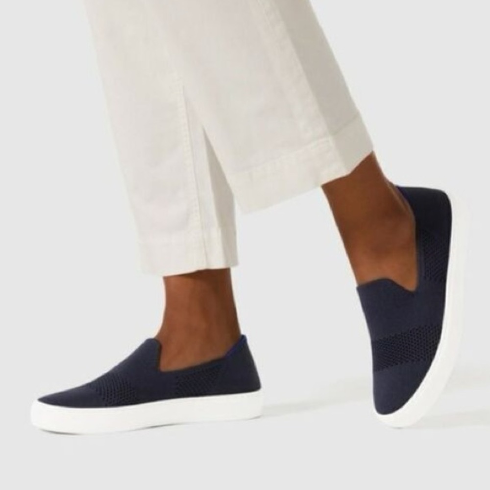 Rothy's Maritime Lattice Stitch Sneakers Navy